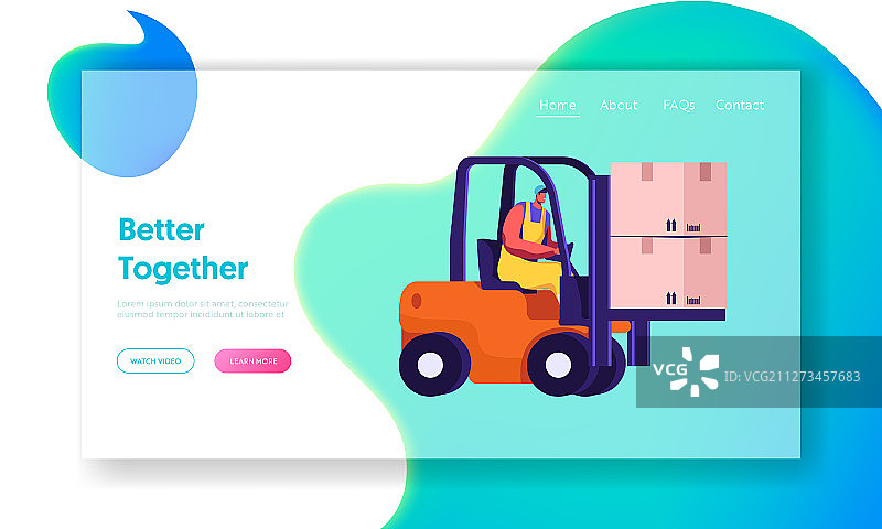 货运物流和仓储服务网站图片素材