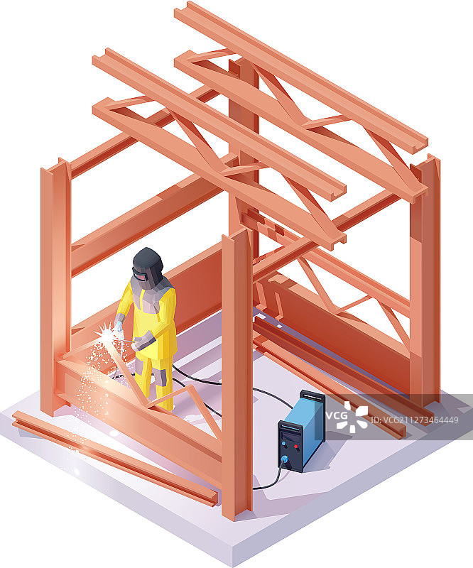 2.5D焊接工人图片素材