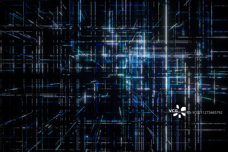 3D抽象科技线背景图片素材