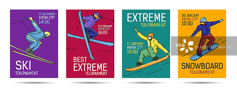 极限冬季运动海报素材图片素材