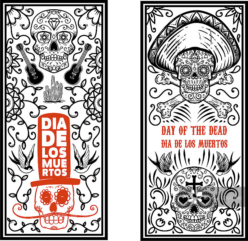 亡灵节宣传单素材图片素材