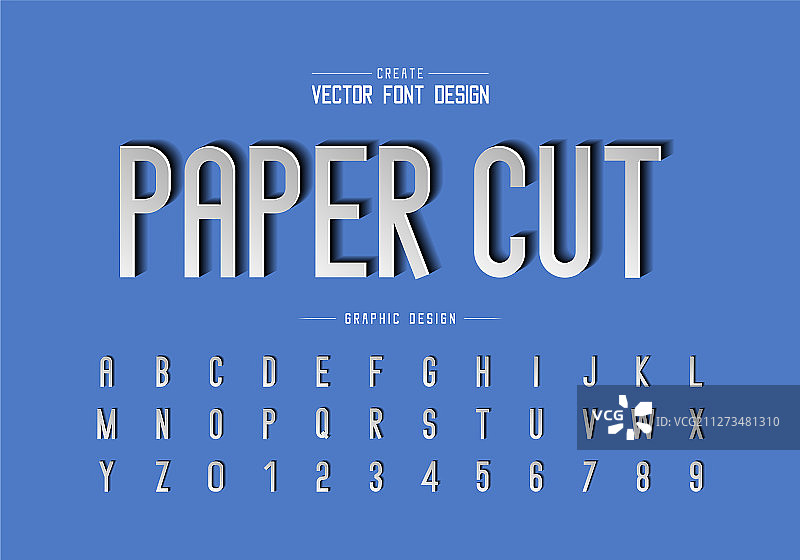 剪纸字体和字母艺术字图片素材