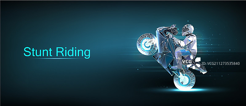 摩托车特技表演banner图片素材