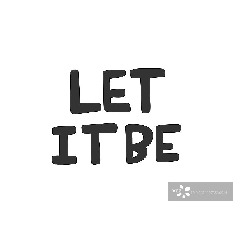 社交媒体内容贴纸：顺其自然图片素材