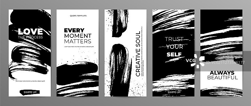 带有文字的社交媒体快拍模板图片素材