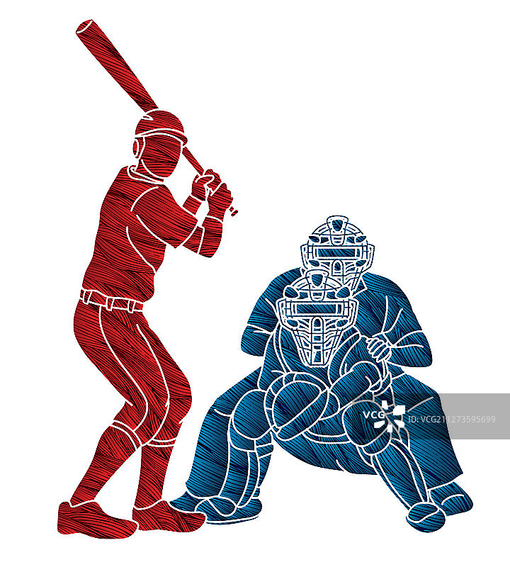 棒球运动员卡通形象设计图片素材