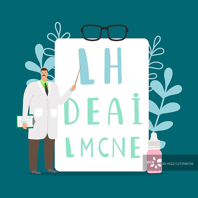 眼科医生检查视力图片素材