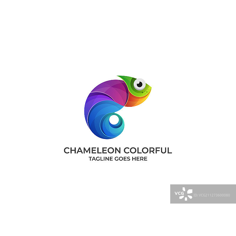 彩色变色龙设计概念模板图片素材