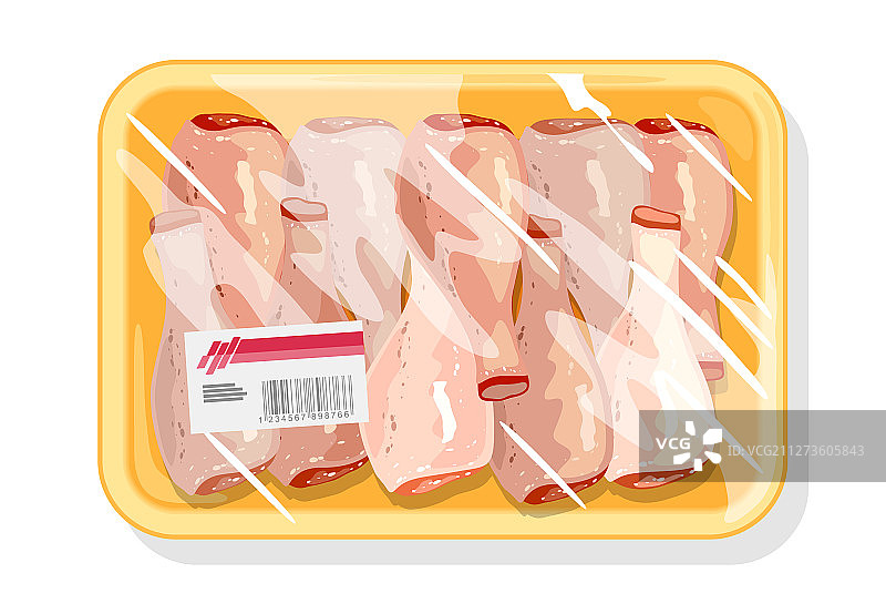 聚乙烯包装冷冻家禽图片素材