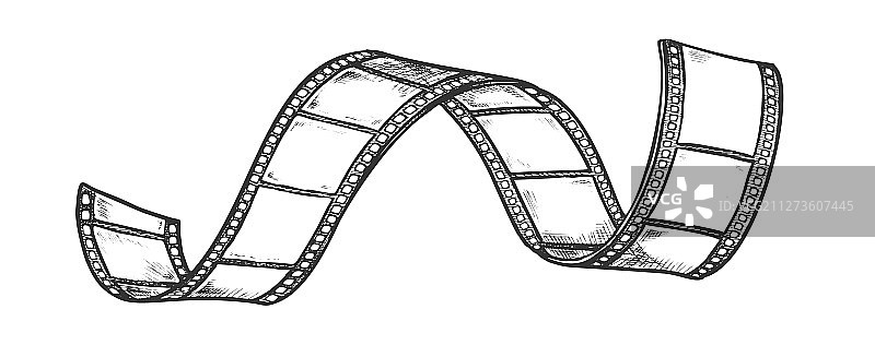 电影放映机单色胶片图片素材