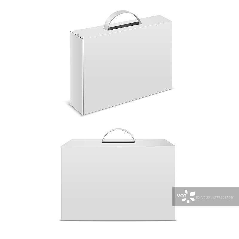 逼真细致的3D白色空白盒子图片素材