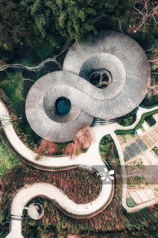 竹林中的建筑图片素材