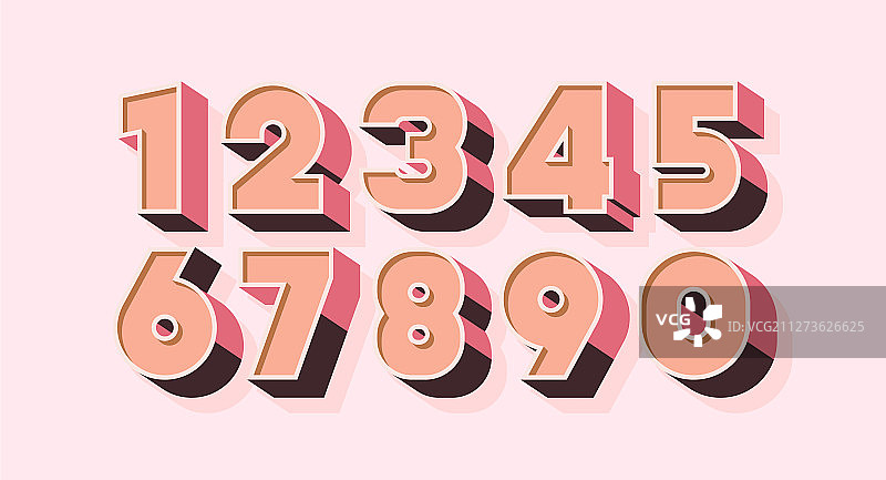 3D粗体数字合集图片素材