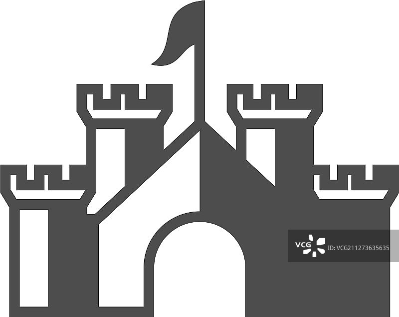 抽象城堡Logo设计模板图片素材
