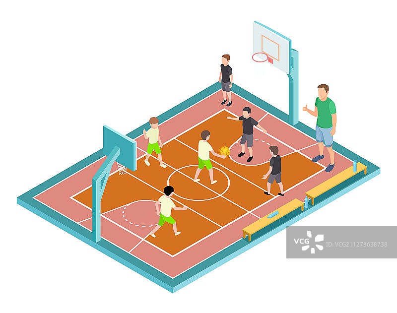 儿童篮球训练图片素材