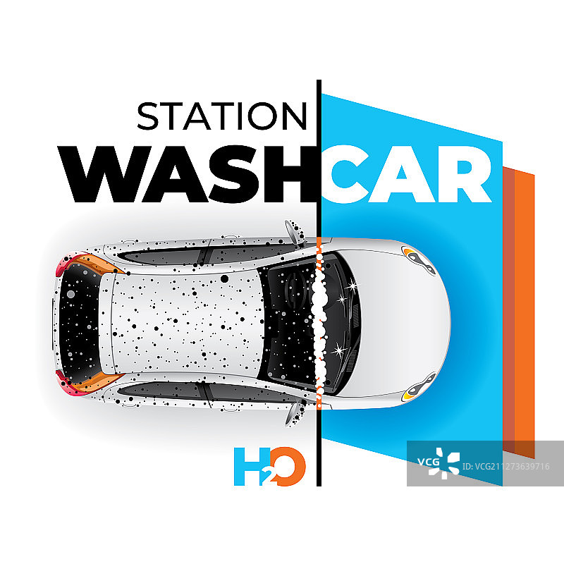 洗车站清洗脏车图片素材