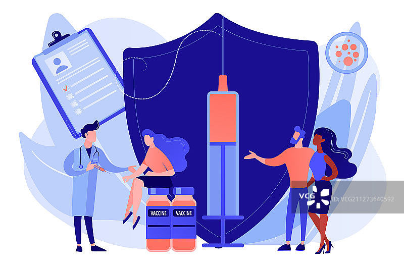 成人疫苗接种概念图片素材