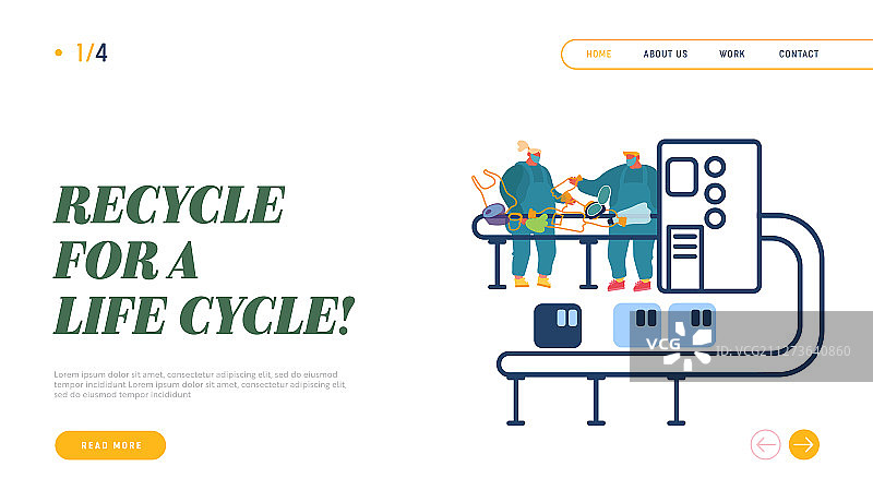 垃圾处理环保网站图片素材