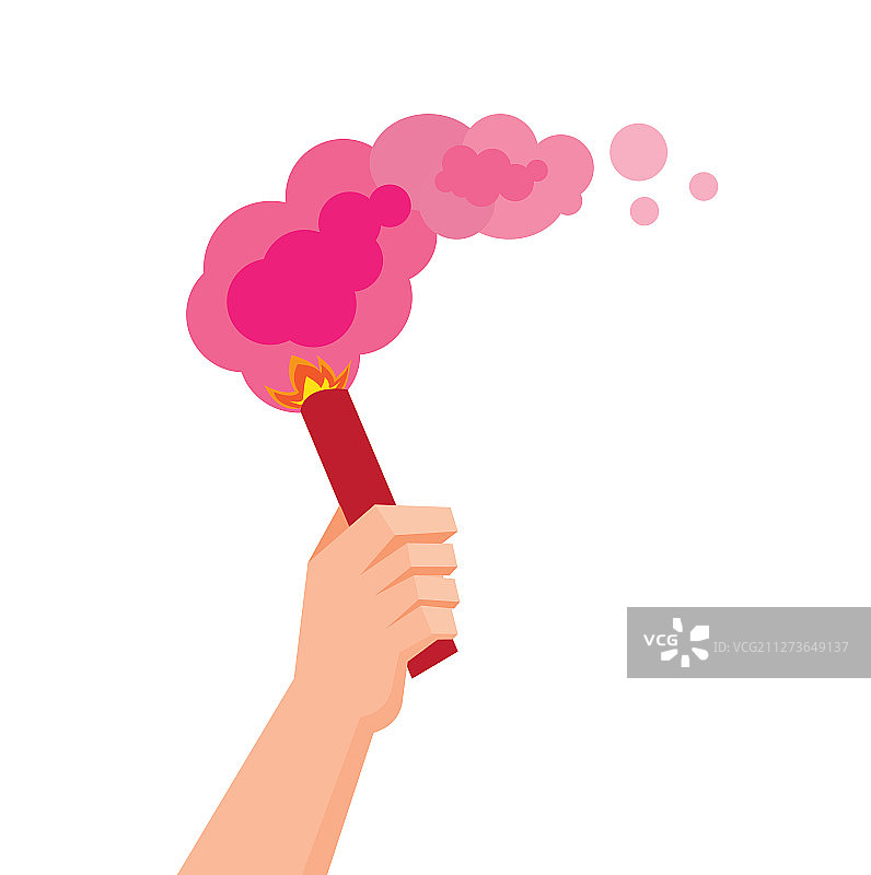 手持信号棒扁平设计图片素材