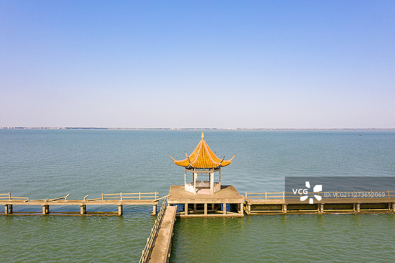 航拍上海青浦淀山湖图片素材