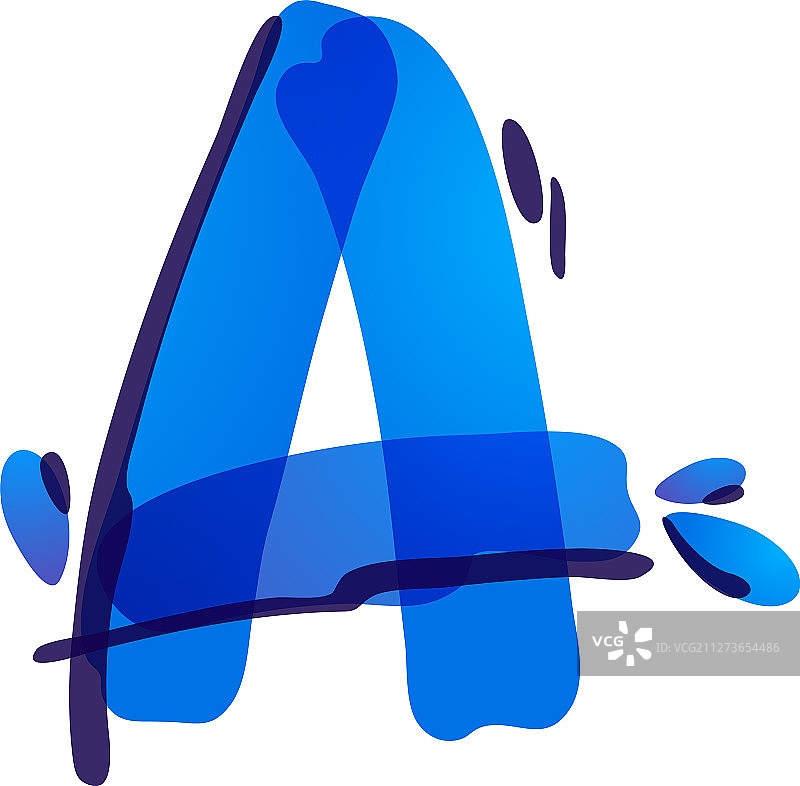 字母A蓝色水滴环保标志图片素材