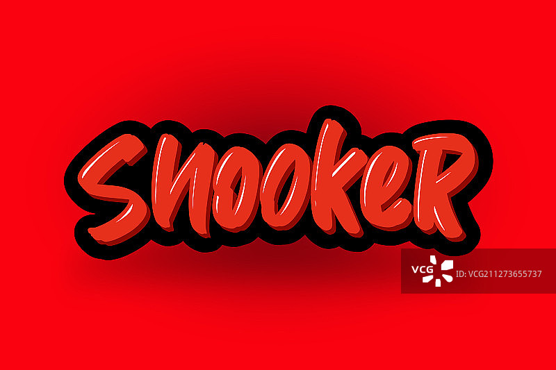 斯诺克手绘现代笔刷字体图片素材