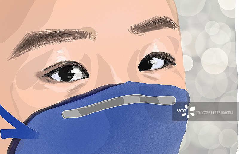 戴口罩的男孩图片素材