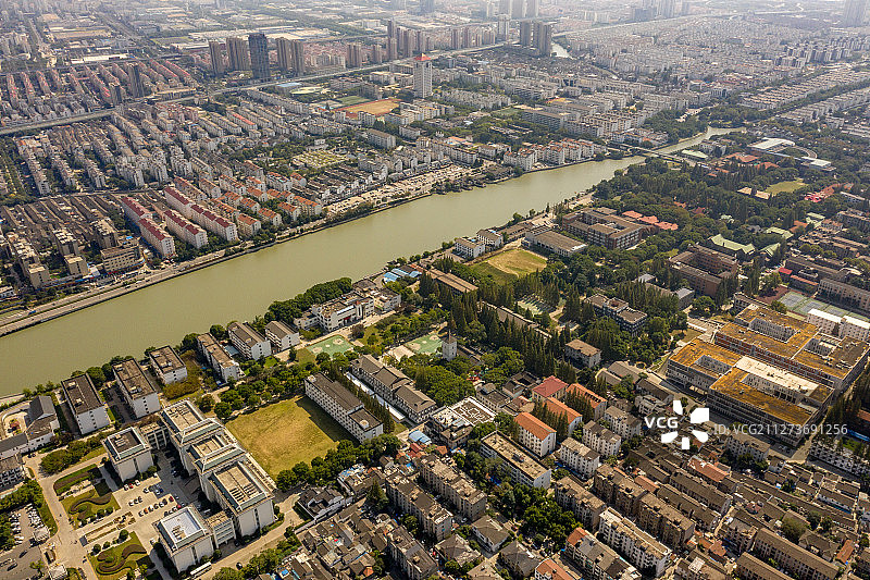 航拍苏州大学图片素材