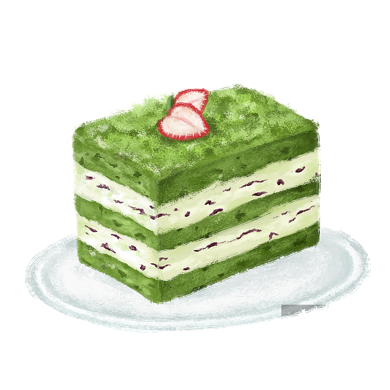 抹茶蛋糕图片素材