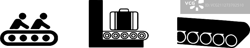 白色背景上的传送带图标图片素材