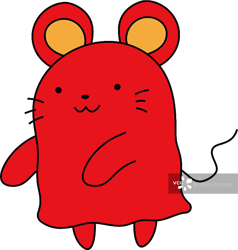 红色老鼠角色图片素材