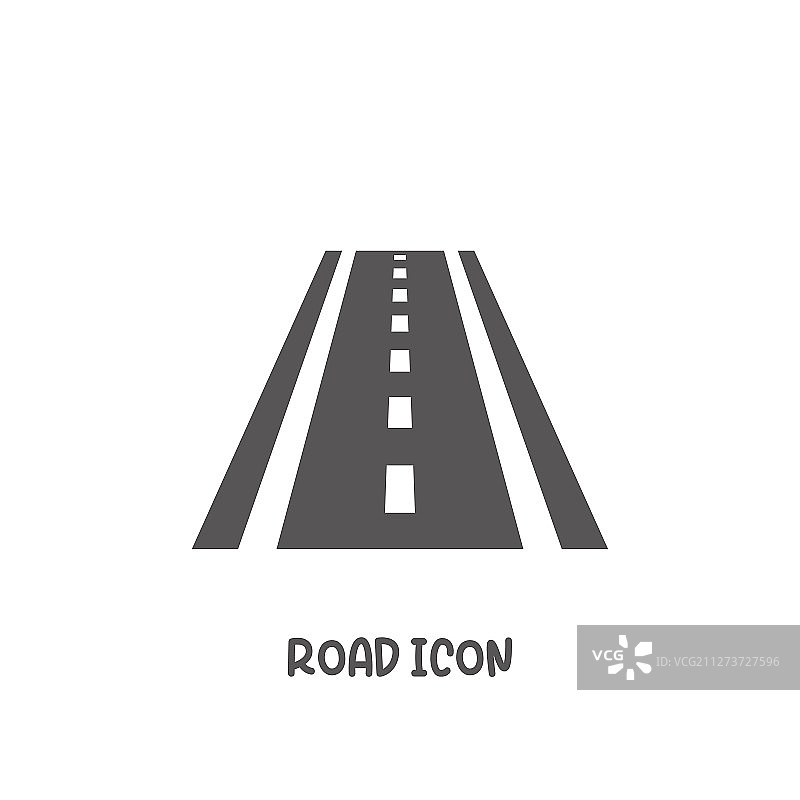 道路图标简约扁平风格图片素材