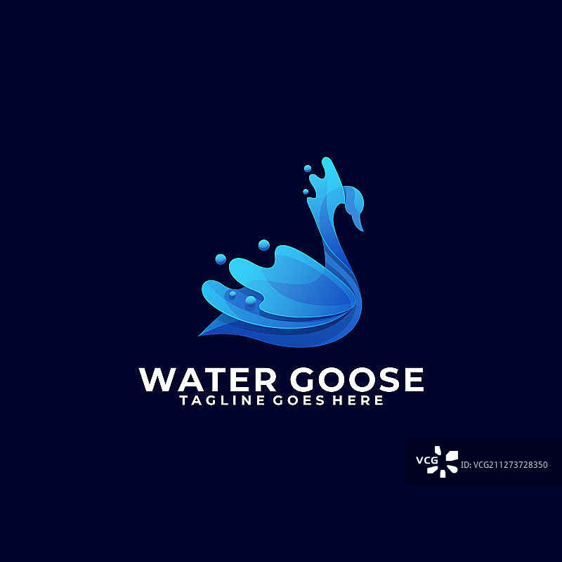 带有水花产业设计的天鹅图片素材