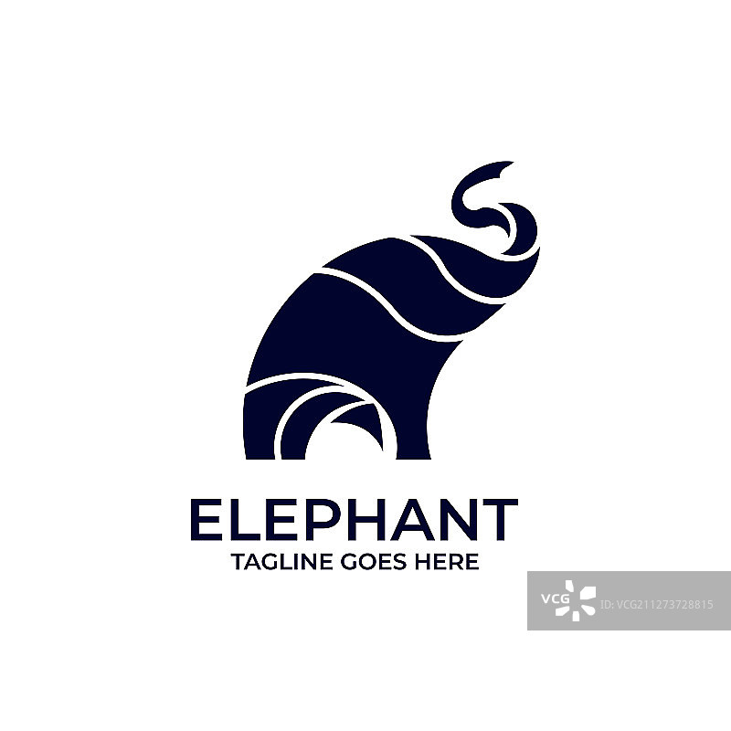 大象轮廓设计概念模板图片素材