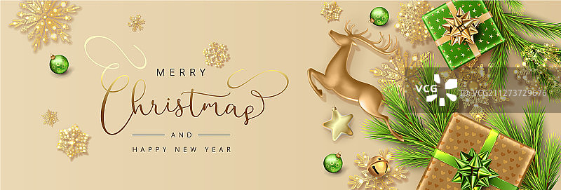 圣诞节新年banner图片素材