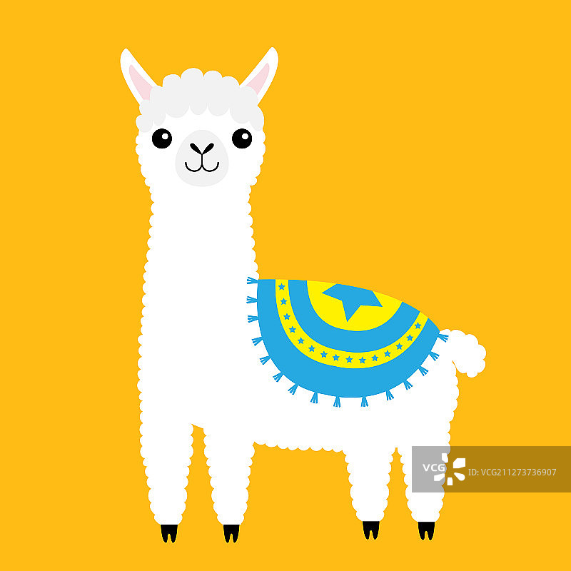 可爱卡通羊驼图片素材