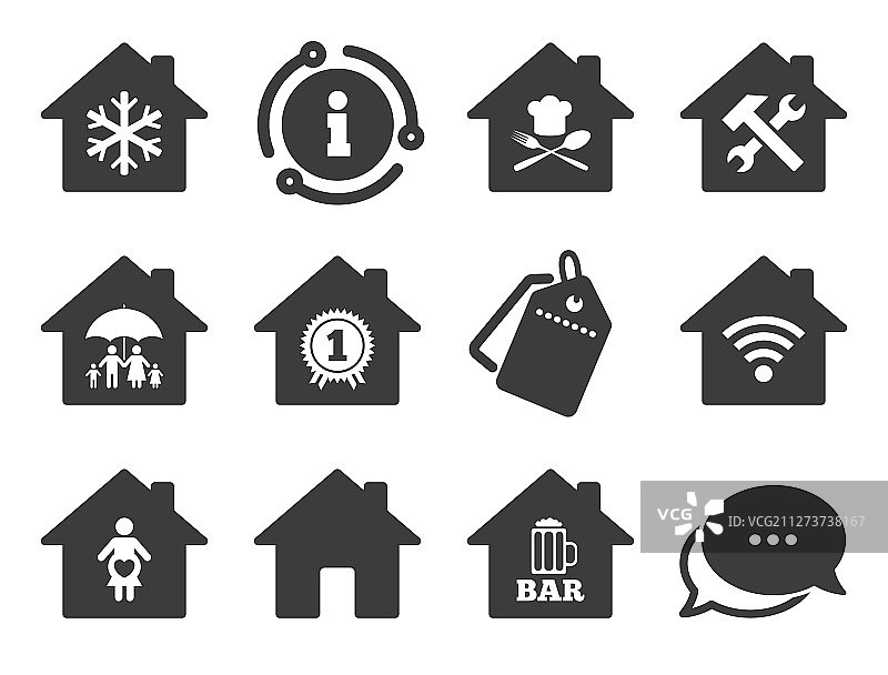 房地产图标房屋保险标志图片素材