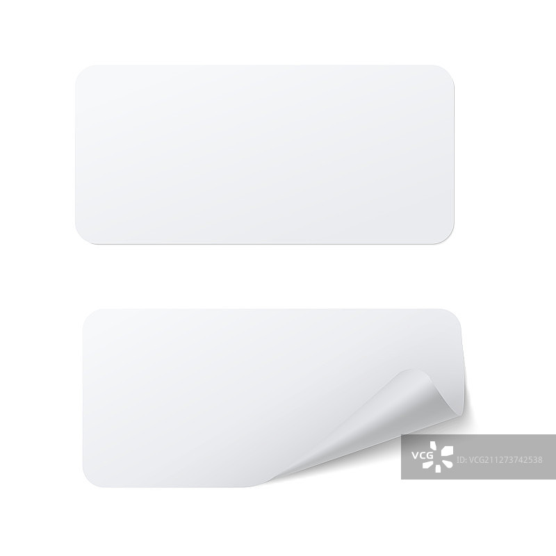 逼真白色矩形纸张模板图片素材