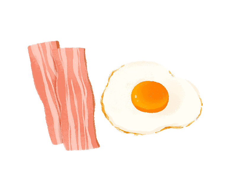 培根煎蛋图片素材