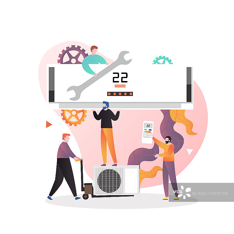 空调服务与维护图片素材