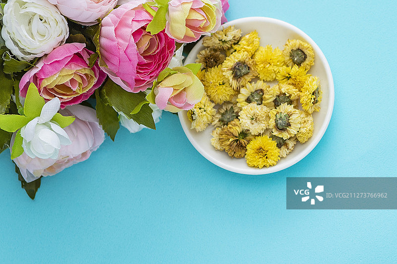 泡制菊花茶的菊花图片素材