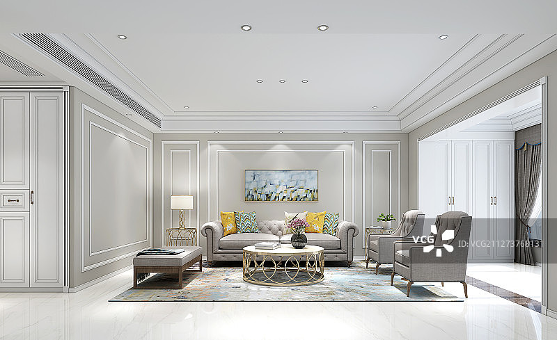 现代轻奢客厅图片素材
