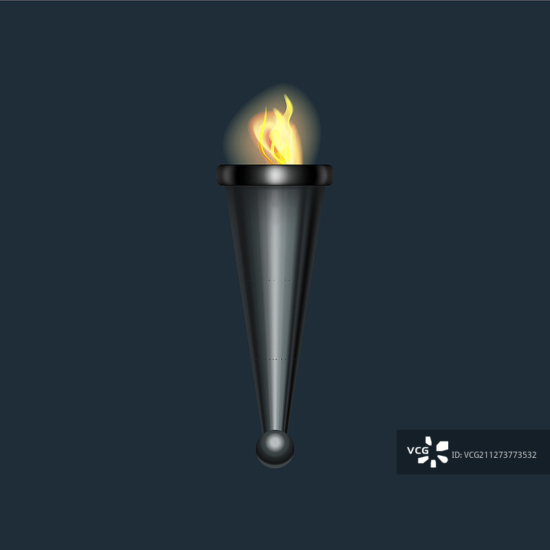 逼真的3D火炬火焰图片素材