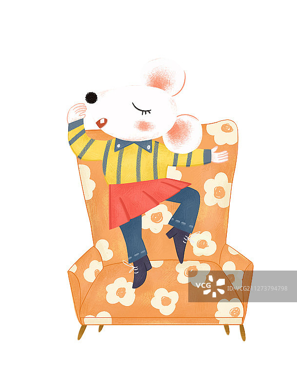 可爱老鼠儿童插画图片素材