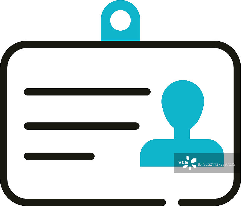 ID卡公司社交媒体图标线性填充图片素材