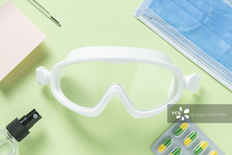 护目镜口罩图片素材