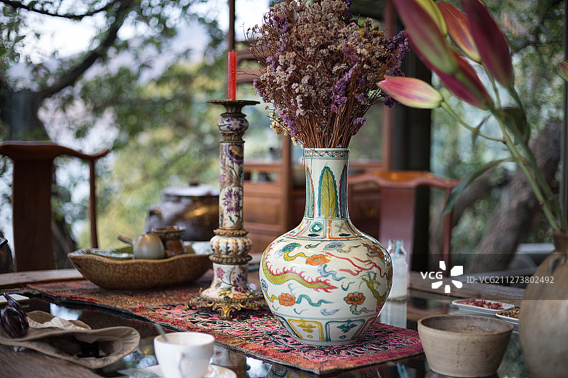 茶室 花瓶图片素材
