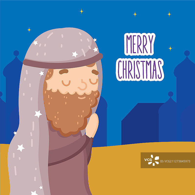 约瑟夫在马槽祈祷图片素材