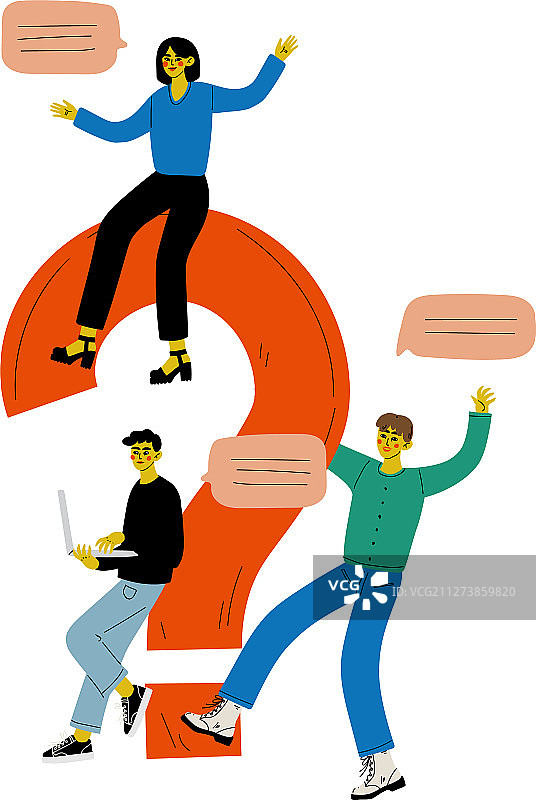 有疑问的人群和同事图片素材