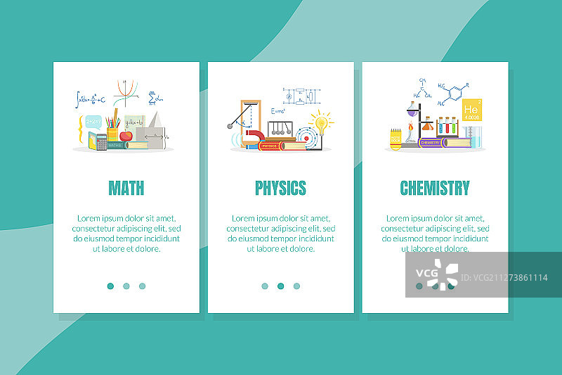 数学物理化学着陆页模板图片素材